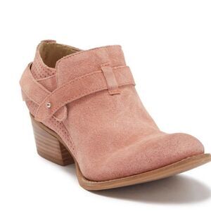 Charles David size 6 pink ankle boots shoe block heel booties